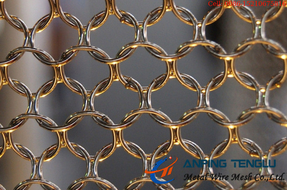 Errichtende Dekoration Edelstahl-Ring Mesh Curtain Used In News