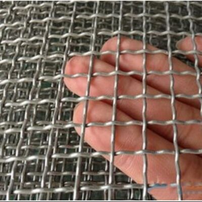 SS304 316 Stainless Steel Crimped Wire Mesh with Square Hole and 30m Length for Construction