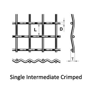 3 Mesh Single Intermediate Crimped Wire Masche für das Vibrieren, Architektur, dekorativ