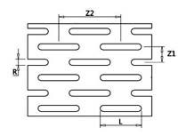 Schlitz-Loch-perforiertes Metall, 2*20mm Loch-Größe mit 0,8 to1.5mm-Stärke