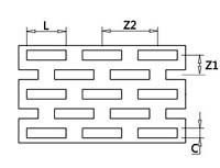 Schlitz-Loch-perforiertes Metall, 2*20mm Loch-Größe mit 0,8 to1.5mm-Stärke